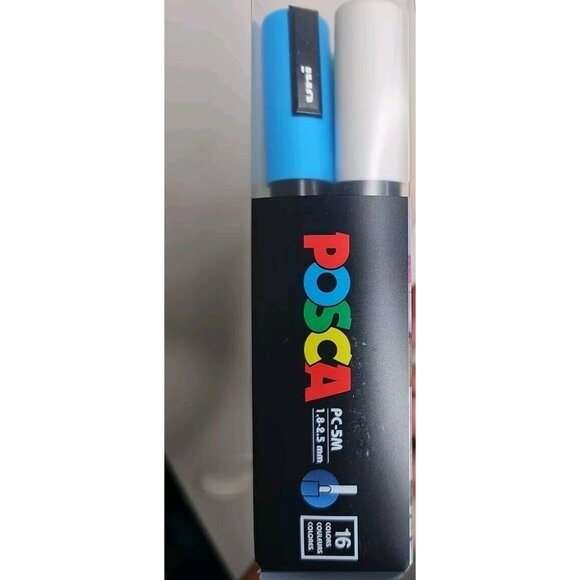Posca Water Based PC-5M 1.8-2.5mm 16 Piece Set NWT - Picture 5 of 5